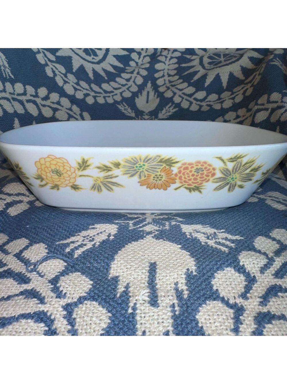 Vintage Noritake Progression China Sunny Side Oval Vegetable Serving Bowl #9003